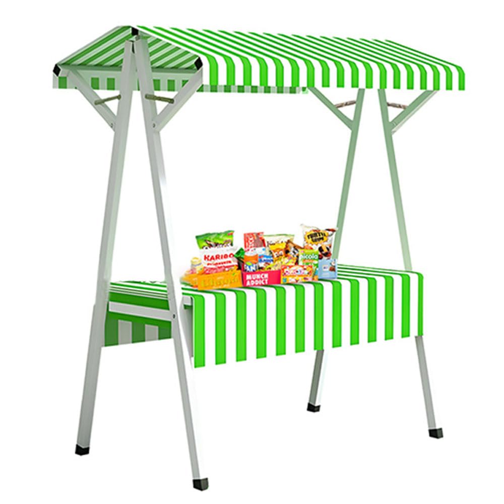 KingWich Portable Vendor Stall Cart,Mobile Kiosk Stand，Street Food Vendor Cart Outdoor Stall Display Stand(Size:110 * 60 * 200cm,Color:Green)