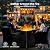 Ciays 43-Inch Rectangular Propane Fire Pit with 60,000 BTU Output, Gas with Cover and Rocks, Table CSA-Certified 2 in 1Table Gatherings Parties with 304 Stainless Steel H-Burner
