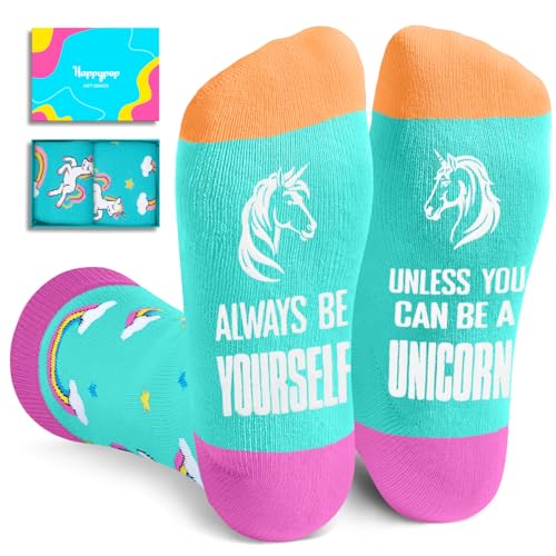 HAPPYPOP Unicorn Gifts for Women Men - Socks With Funny Sayings...
