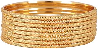 Shining Diva Fashion Latest One Gram Gold Plated Set of 8 Traditional Bangles for Women and Girls