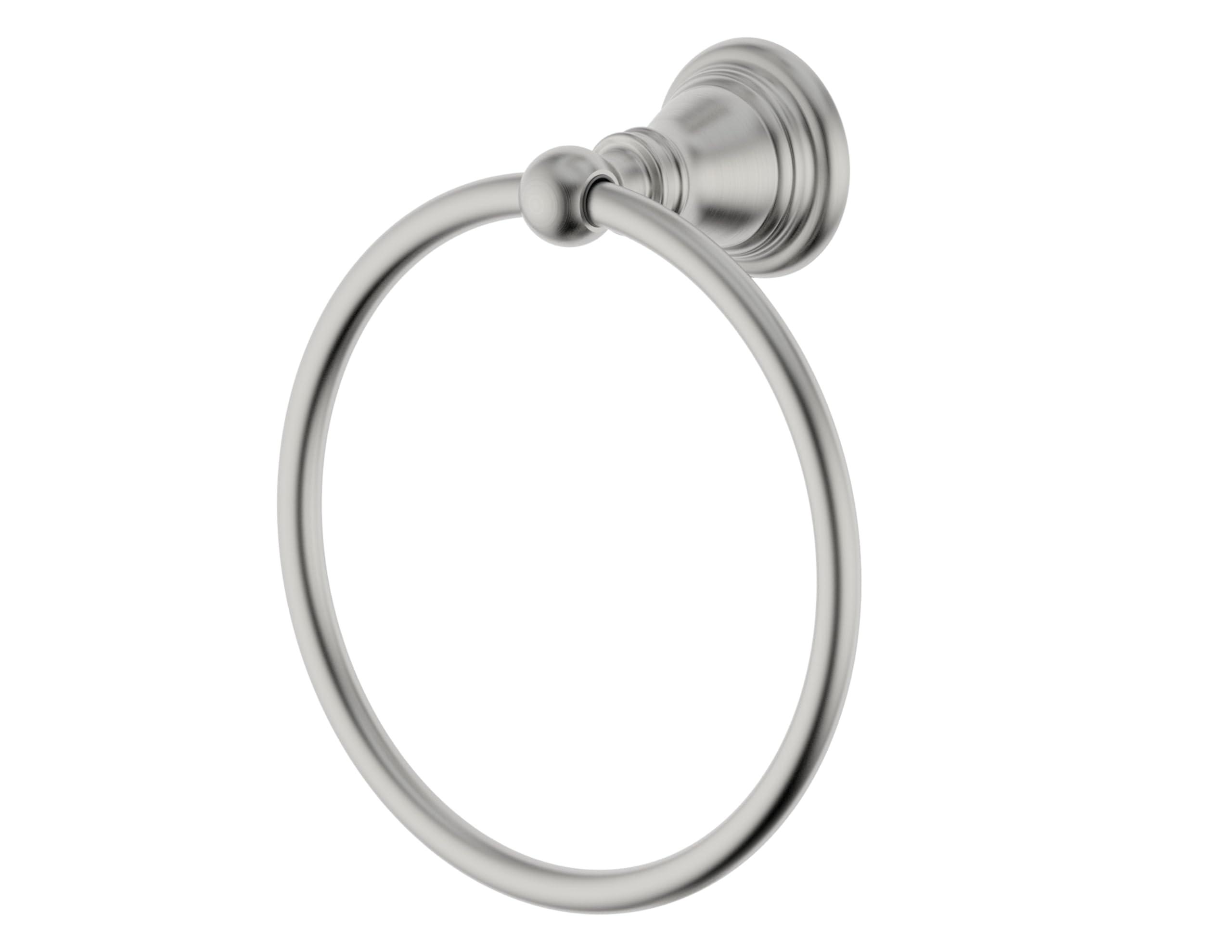 F-0801-BN - Anillo de toalla de baño, accesorios de baño, soporte de toalla montado en la pared para baño, acabado de níquel cepillado