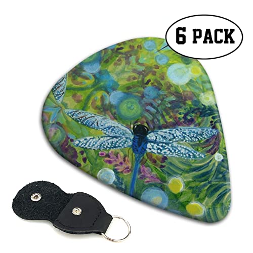 Lot de 6 médiators peints à la main en forme de libellule pour guitare acoustique, guitare électrique, basse, ukulélé… - Les Beatles, Paul McCartney, John Lennon, RIngo Starr, George Harrison Lot de 6 médiators peints à la main en forme de libellule pour guitare acoustique, guitare électrique, basse, ukulélé… – Image 3
