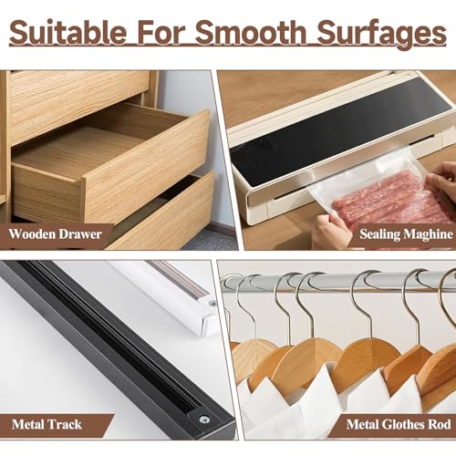 Image of Low Friction Drawer Slide Tape, 1 Roll 1 Inch x 33 Feet Abrasion Resistant Curtain Glide Tapes Squeak Resistant Tapes, Surface Protection for Wood, Cabinet, Curtain, Furniture (Brown)