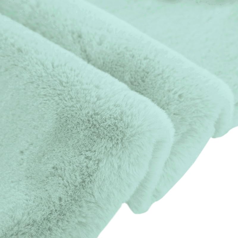 Image of Rabbit Fur Area Rug 6x8 Ft | Super Soft Plush Carpet with Anti-Slip Backing | Washable Luxury Rug for Bedroom, Living Room & Home Decor