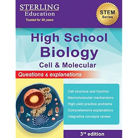 High School Biology: Questions & Explanations for Cell & Molecular Biology (High School STEM Series) Cover