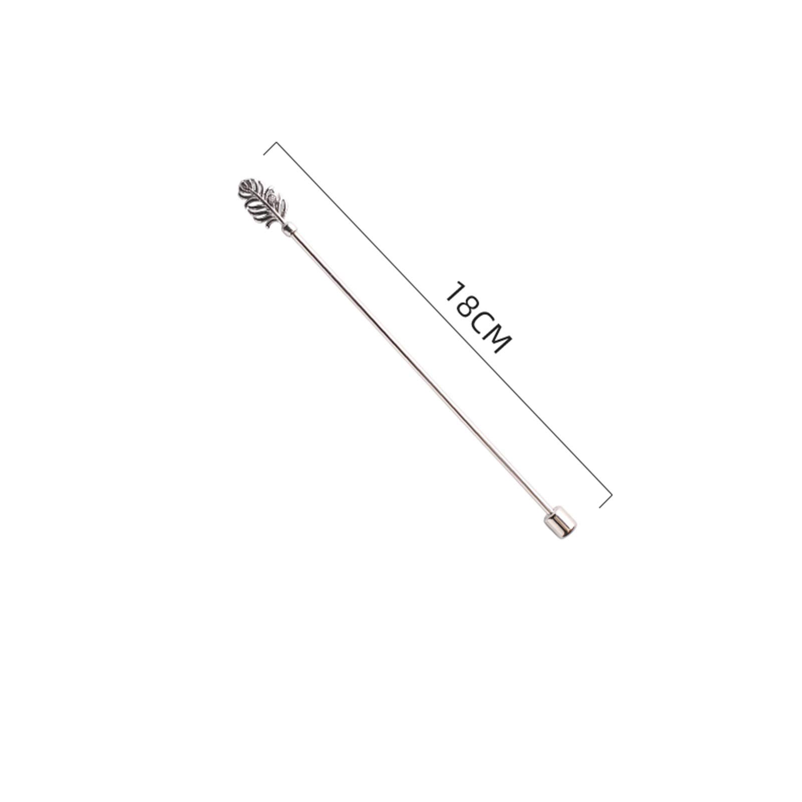 Coffee Stirrers الفولاذ المقاوم للصدأ القهوة تحريك قضيب العسل حليب الشاي الحليب مسحوق التحريك ملعقة كوكتيل بار ملعقة مقبض طويل for Beverage (Color : D)