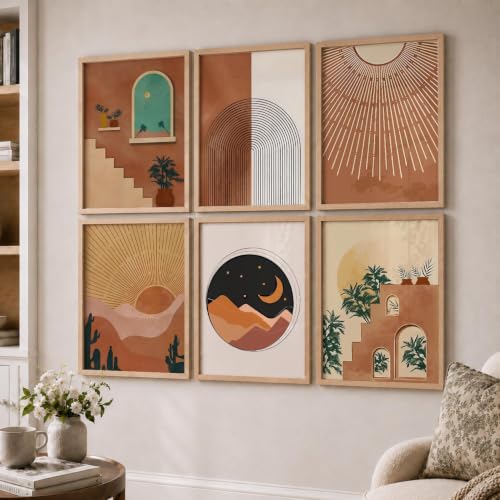 Image of kotart Premium Digital Paintings with Frame for Home Decoration - Painting for Living Room Bedroom Office Room Decor - Painting for Wall Decoration - Pack of 6 (Art 10, 19x25 inch)