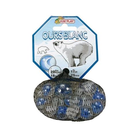 WDK Partner Ours Blanc (Polar Bear) Marbles (20 Small + 1 Large) Cover