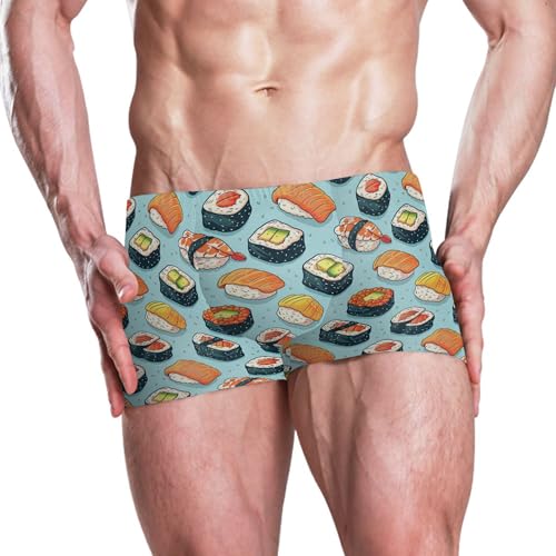 Sushi Food Mens Swim Trunk Swimwear Bathing Suit Swim Brief Square Leg Board Short S B04036942