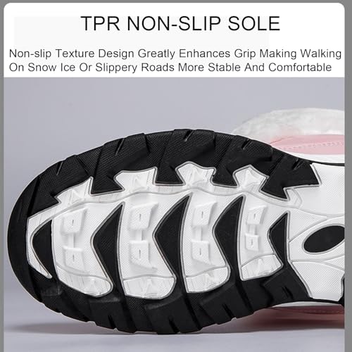 Women'S Waterproof Platform Winter Snow Boots Comfortable Warm Fully Fur Lined Lightweight Non-Slip Outdoor Lace Up Mid Calf Booties2