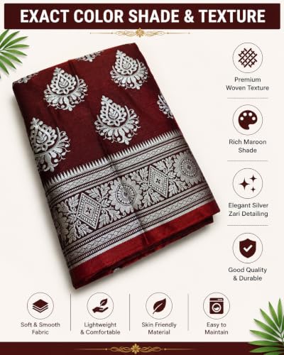 Image of Women's Glory Banarasi Satin Silk With Embroidered Design.