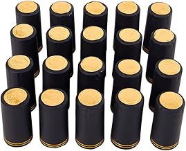 Meokro 20Pcs Wine Bottle Heat Shrink Capsules Wine Shrink Wrap Wine Bottle Capsules Shrink Caps for Wine Cellars