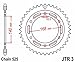 JT Sprockets JTR3.42 42T Steel Rear Sprocket , black , 42 Tooth