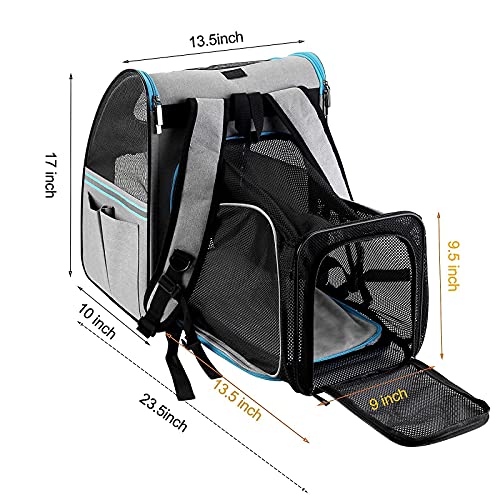 Expandable Pet Carrier Backpack - Soft Sided Cat Back Pack with Breathable Mesh for Small Dogs Cats, Collapsible Pet… - Image 3