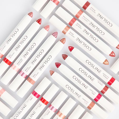8. Bild von COSLINE Lippenstift Cinnamon Rose 411, Glitzerndes Rose, Nude, Vegan Lipstick, Langanhaltend, Weich und cremig
