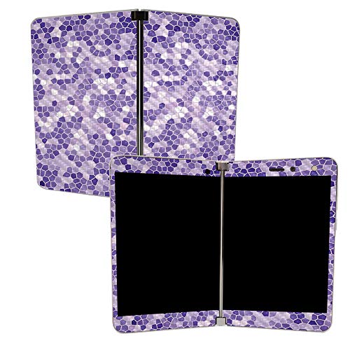 Image of MightySkins Carbon Fiber Skin for Microsoft Surface Duo - Stained Glass | Protective, Durable Textured Carbon Fiber Finish | Easy to Apply | Made in The USA