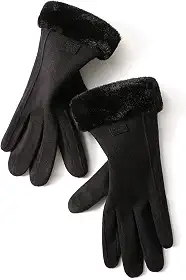 Luvas femininas para tela sensível ao toque, luvas térmicas de neve para meninas de inverno, luvas à prova de vento para dirigir para corrida ciclismo ao ar livre