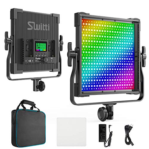 Switti RGB Video Light, 50W Full Color Photography Lights, LED Video Panel Light, 552 pcs LEDs/CRI >97, 2600K-10000K/Brightness 0-100%/0-360 Adjustable Colors/9 Applicable Scenes Switti RGB Video Light, 50W Full Color Photography Lights, LED Video Panel Light, 552 pcs LEDs/CRI >97, 2600K-10000K/Brightness 0-100%/0-360 Adjustable Colors/9 Applicable Scenes
