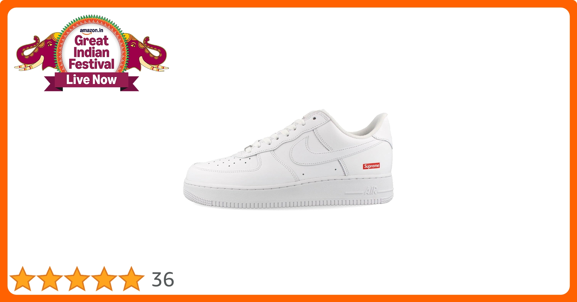 Supreme®/Nike® Air Force 1 Low White Nike x Supreme Air Force 1 Low 
