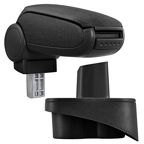 [pro.tec] Reposabrazos central - apoyabrazos con compartimento - tapizado - tela - negro