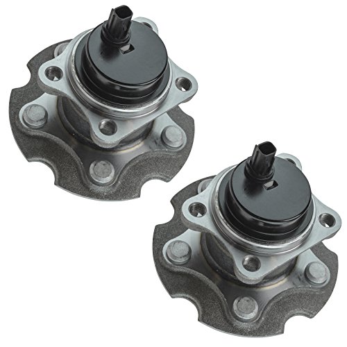Image of TRQ Rear Left and Right Wheel Bearing and Hub Assembly Set 2 Piece Compatible with 06-18 Toyota RAV4 FWD 17-18 Corolla iM 2016 Scion iM 11-16 tC 10-12 Lexus HS250h 15-17 NX200t FWD 18-21 NX300