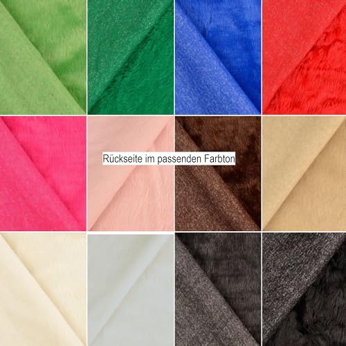 StoffBook schwarz kuschelfell kunstpelz teddyfell zottelfell stoff für nähen basteln plüschstoff fellimitat kinder und diy-projekte, d106