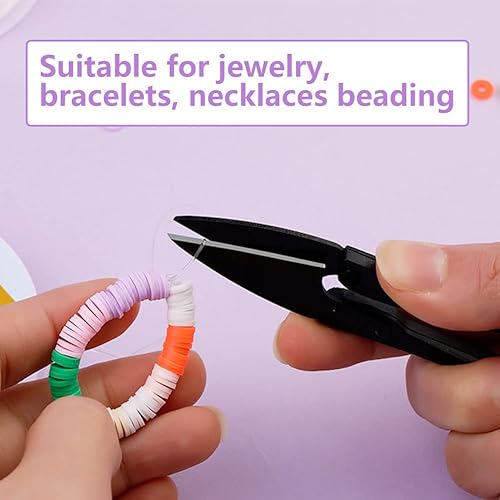 Miniatura 6 de Hilo elástico redondo de 0.016 in, cuerda elástica para pulsera de 295 pies, cuerda elástica transparente para hacer pulsera, reloj, llavero,