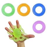 Hand Grip Exerciser Strengthener,Forearm Wrist and Finger Workout Kit,4 Resistance Levels Stress...