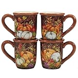Certified International Harvest Blessings 16 oz. Mug, Set of 4