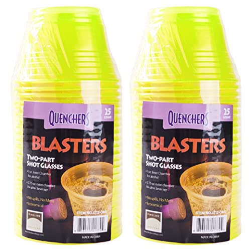 50 Ct Disposable Shot Glasses Cups Plastic Jager Bomb Blaster Shooter 2.75oz 1oz