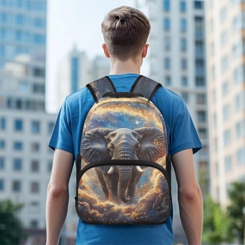 Elephant Backpack For Kids Boys 17 Inch Comfy Padded Book Bag With Adjustable Shoulder Strap Cool Animal Elementary School Bag3