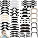 Baffi Finti, 48 Pezzi Baffi Autoadesivi, Set di Barba Finta, Baffi Novità Autoadesivi, Barbe Finte Appiccicose, 16 Tipi Diversi, Baffi Finti Professionali, per Feste in Maschera, Feste a Tema