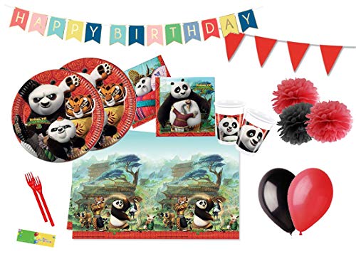 DECORATA PARTY Kit n 54 Addobbi Compleanno Kung Fu Panda