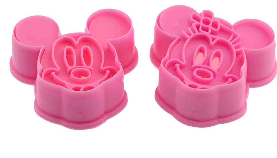 Cake Decor 2pcs Mickey & Minnie Mouse Pull Press Cookie Cutter Cake Fondant Tool