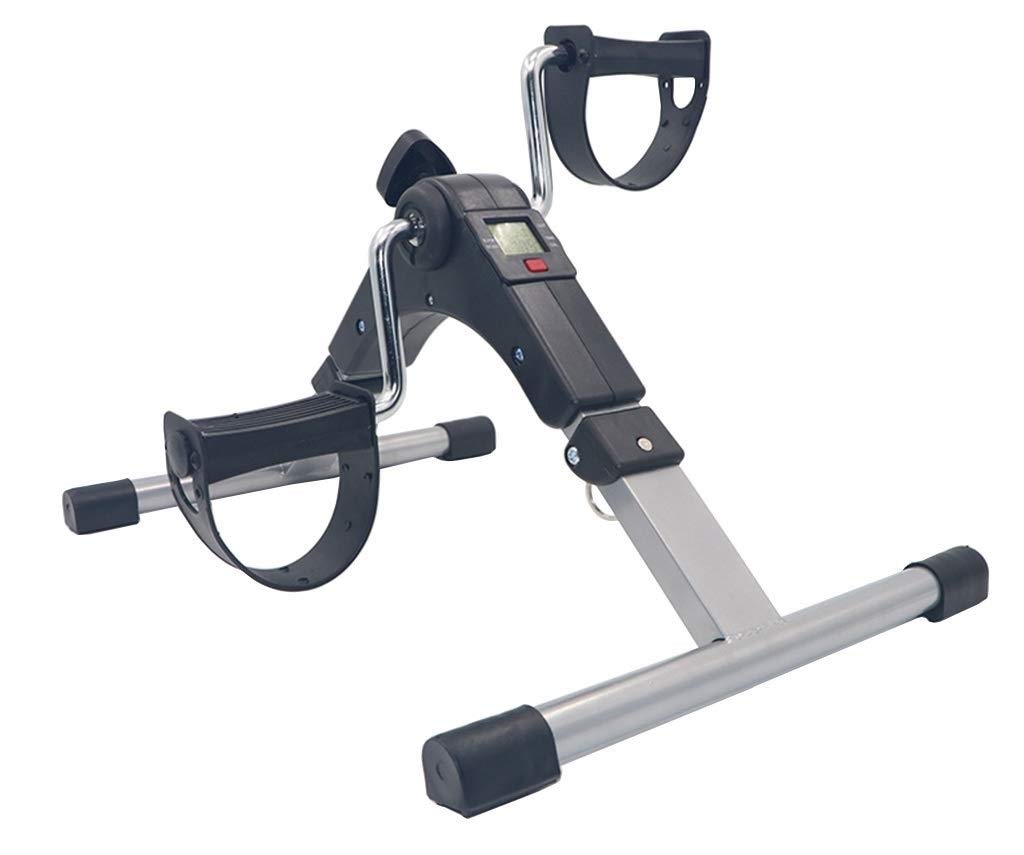 SCTBJ Pedal Exerciser Foldable Pedal Exerciser Stationary Under Desk Exercise Equipment Arm Leg Foot Peddler Exercise Black 48 * 36 * 23.3cm