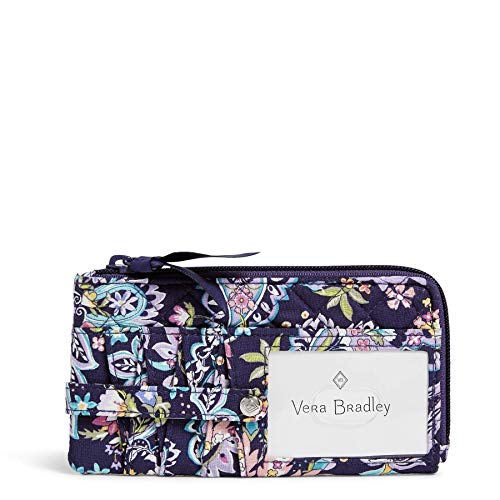 Vera Bradley womens Signature Cotton Ultimate Card Case With Rfid Protection Wallet, French Paisley, One Size US