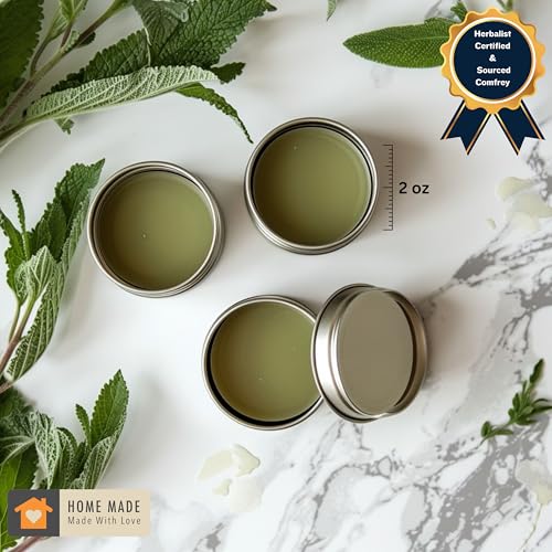 DNA Organics Comfrey Salve Ointment 2oz – Organic Herbal Salve for Bones, Muscles, Joints, Knees, Skin & Tattoo Care. Herbal Balm for Soothing Relief. Handcrafted, Slow-Infused, No Chemical Fillers - Image 5