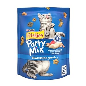 Purina Friskies Cat Treats, Party Mix Beachside Crunch – 30 oz. Pouch