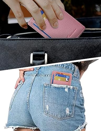 Slim Wallet Front Pocket Minimalist Leather RFID Blocking Card Holder3