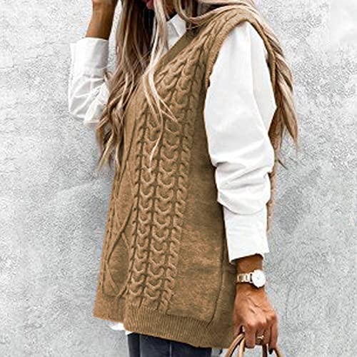 Niwicee Maglione Senza Gilet Donna Scollo a V
