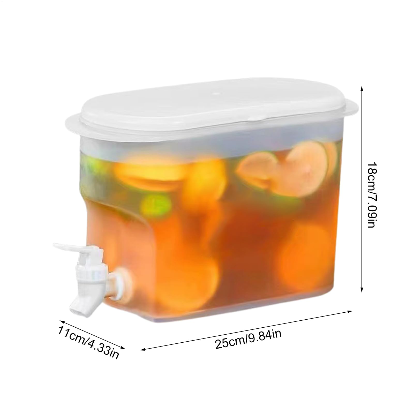 Distributeur de Boisson 3,5L avec Robinet, Grande Capacité, Plastique, pour Thé Glacé, Limonade