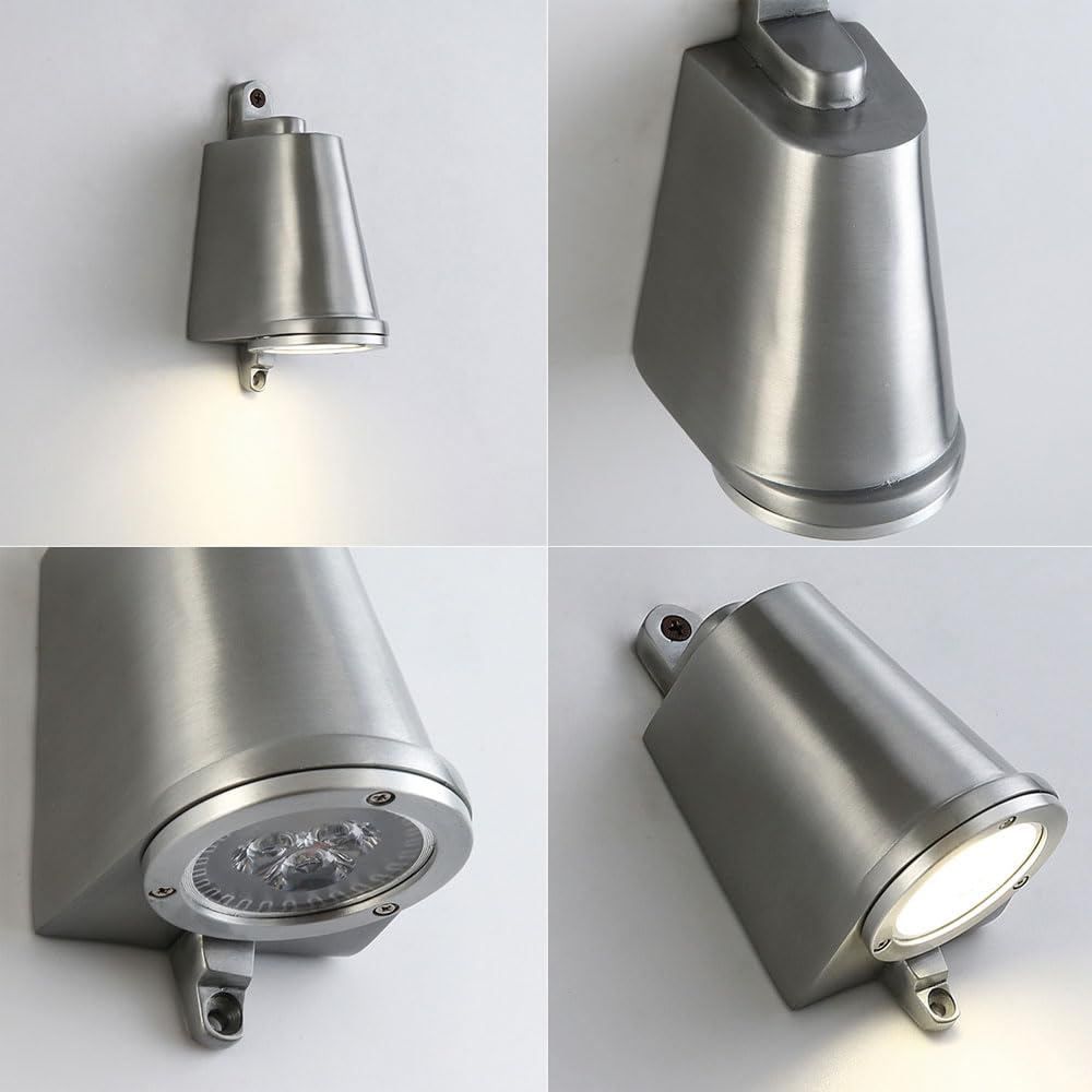 1-pak Zewnętrzny kinkiet wewnętrzny, 5 W 3000 K/4000 K do wyboru, zewnętrzny wodoodporny kinkiet ścienny IP54, antykorozyjna lampa LED do montażu na ścianie Oprawy oświetleniowe do ogrodu