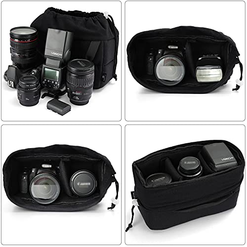 Funda interna acolchada para cámara SLR con divisores ajustables miniatura 5
