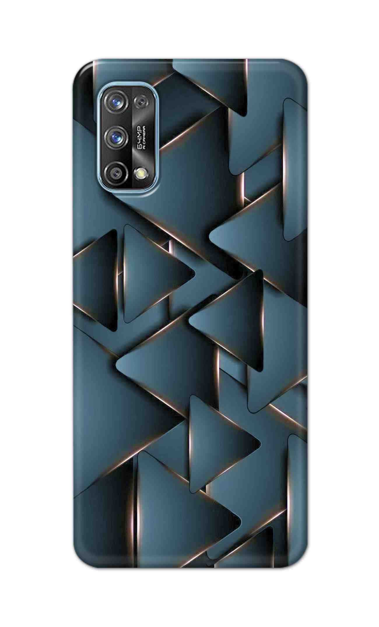 TweakyModDesigner Printed Hard Case | Grey Triangles Back Cover Compatible with REALME 7 PRO