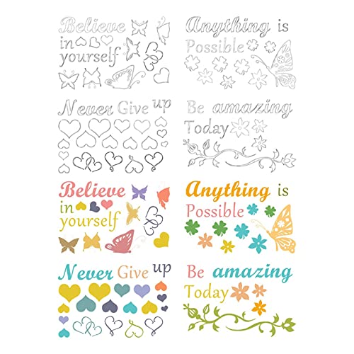 Colorful Inspirational English Butterfly Pvc Stickers Children's Room Bedroom Decorative Wall Stickers Easy To Paste Decorative Stickers Photography Props Outfits (Mint Green, One Size) #TOP2