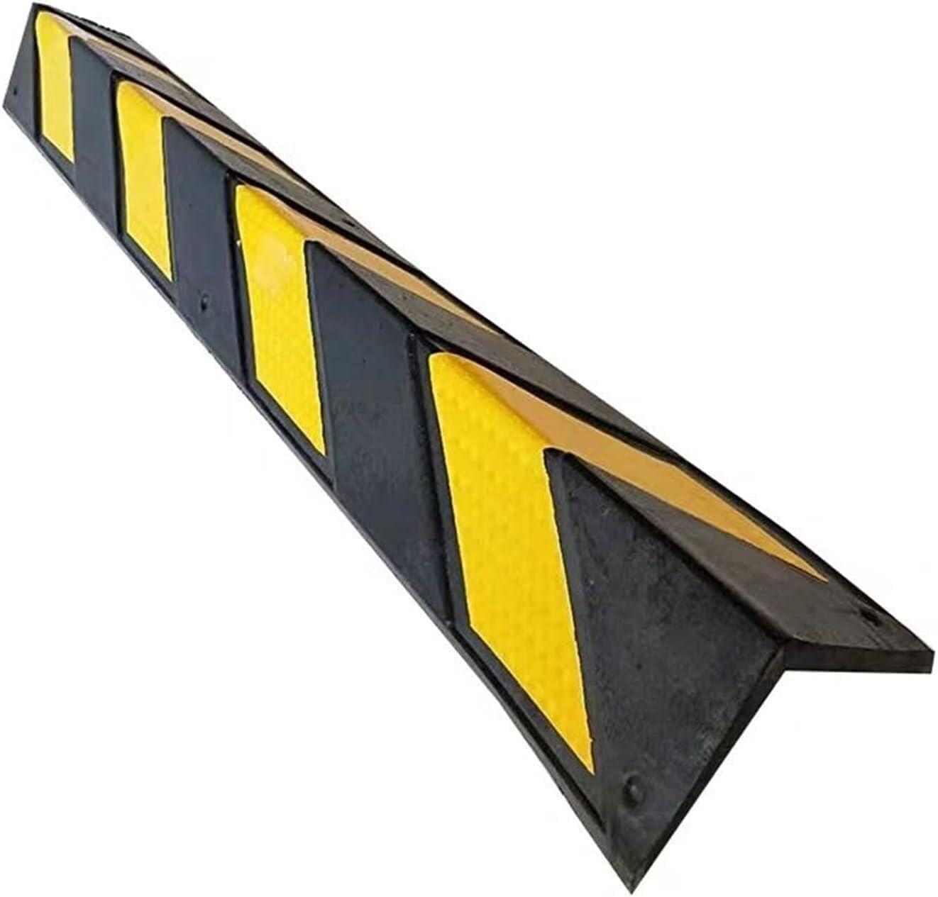 HCZKIUJY Rubber Bollard with Reflective Surface for Garage Protection and Corner Guarding (Yellow 5pcs)