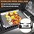 GRILL DEPOTS Propane Gas Grill with Folding Side Tables, 3-Burner Gas Grill with Cast Iron Grates and Stainless Steel Griddle Pan, Outdoor BBQ Grill Portable with Wheels 30000 BTU Output