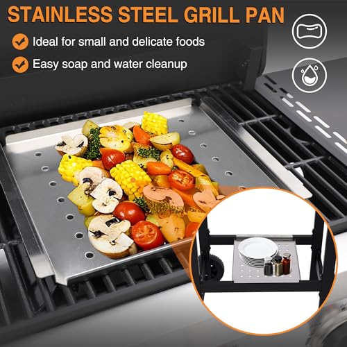 Portable 3-Burner Propane Gas Grill