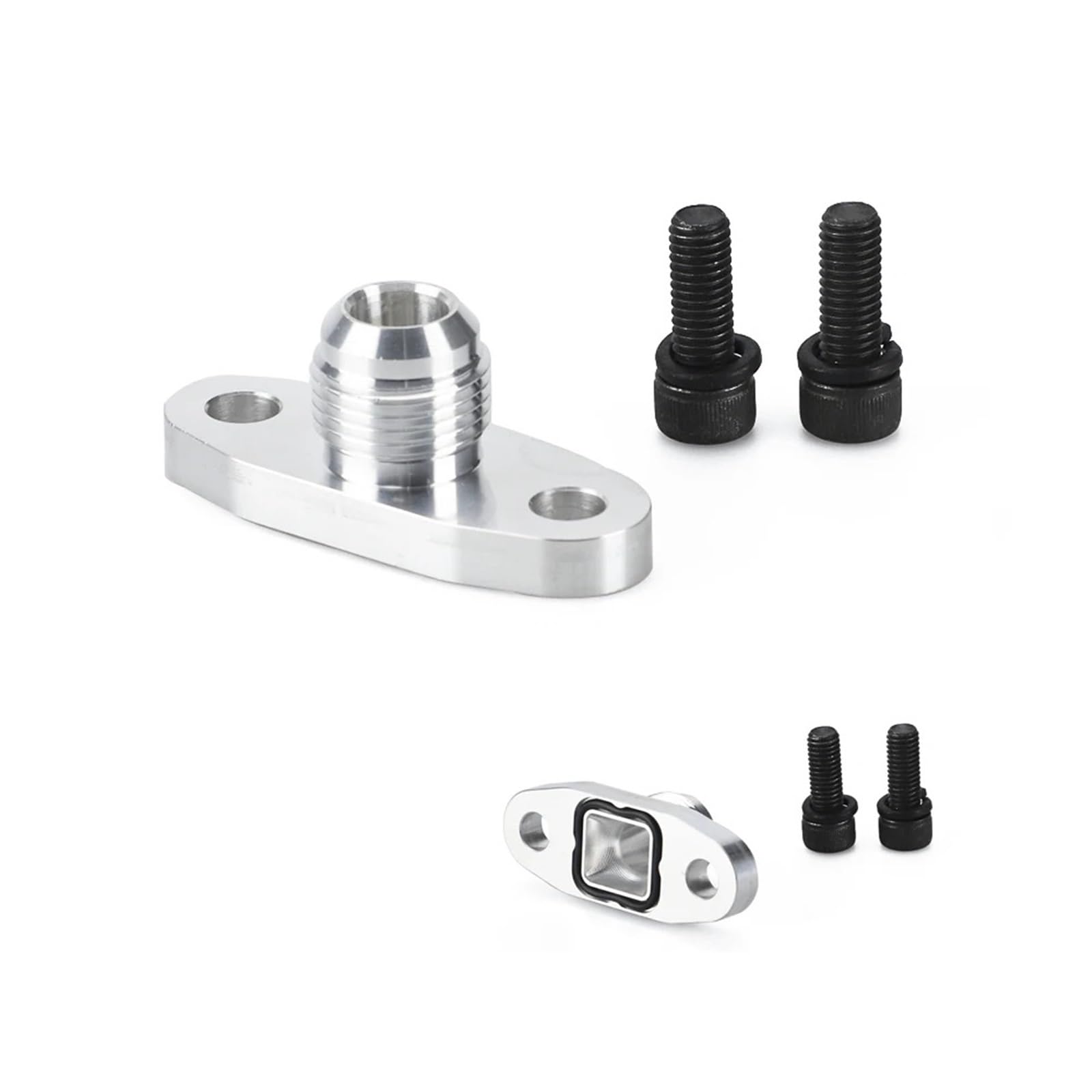Fit for T3 T4 GT28 GT30 GT35 T25 Hole Pitch 2"/51mm Turbo Oil Drain Return T25 Flange Adapter AN10 CNC No Gasket