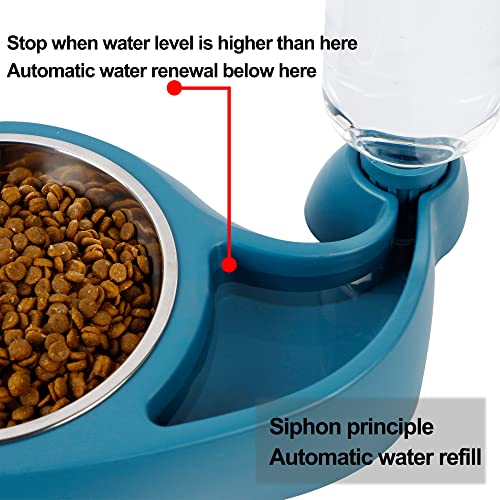 DR.DUDU Automatic Cat Feeder Bowl and Water Dispenser, Movable Dog Food and Water Bowl with Stand, Durable Food Feeder⦠- Image 5